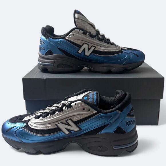 New Balance 1000 Metallic Blue Mens Size 9.5 Casual Retro Running Shoes M1000ENV - Picture 3 of 8